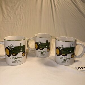 John Deere Model A Tractor Mugs, Set Of 3